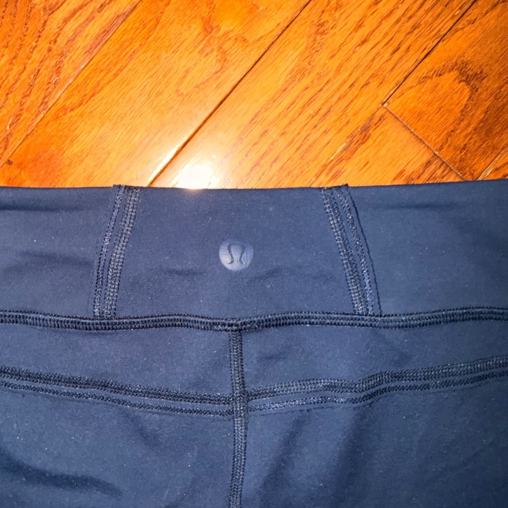 Lululemon Cropped Athletica Deep Blue Leggings - Picture 2 of 6